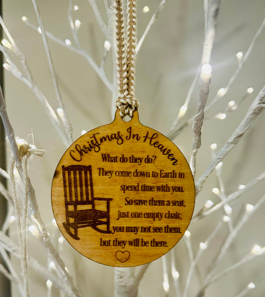 Christmas in Heaven ornament.