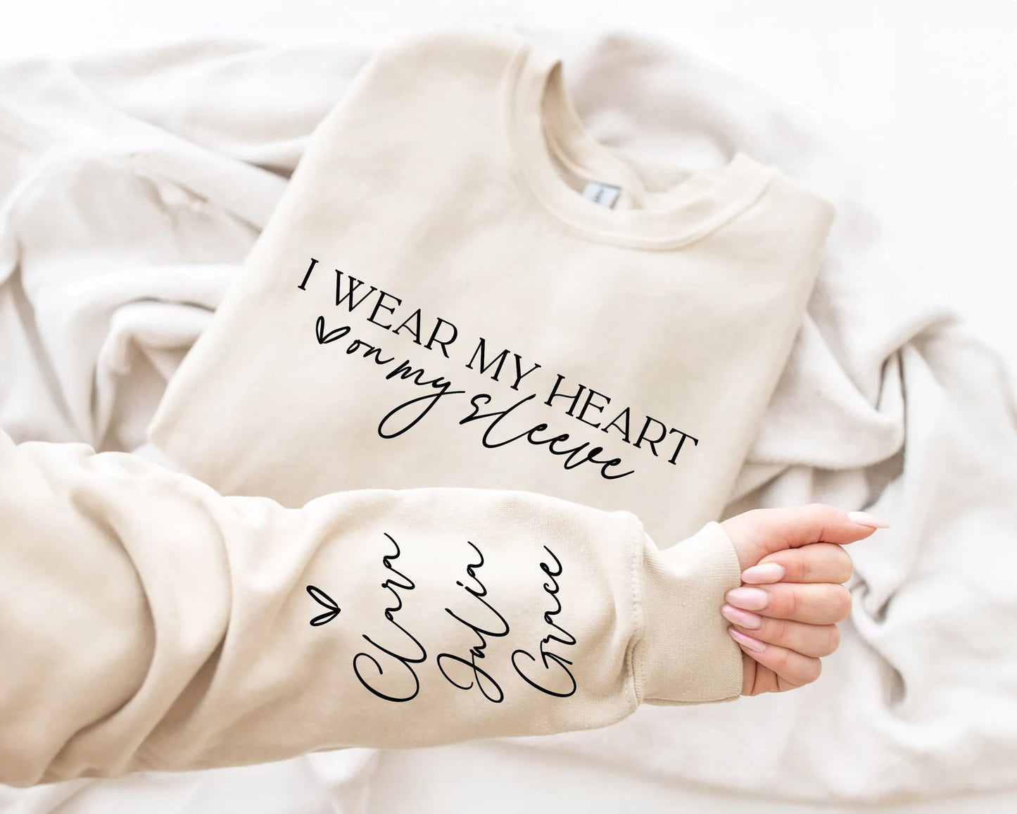 I wear my heart on my sleeve crewneck